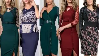 Houndstooth Print Button Front Bodycon Dresses New Collection 2023 || Target OF Fashion