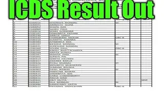 ICDS Result Out 👍