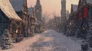 A Peaceful Snowy Morning with Only Falling Snow and Fresh Winter Air