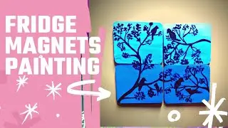 FRIDGE MAGNET PAINTING IDEAS || DIY || #57 || MINI PAINTINGS FOR BEGINNERS