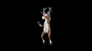 Deer dancing a funny dance around him 2021 -FOOTAGE