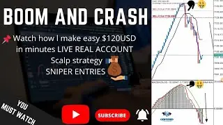 Simple BOOM and CRASH scalp strategy 1 to 5 minutes moving averages  $120USD in minutes REAL ACCOUNT