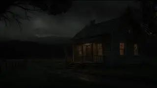 A Small House In The Night Rain And Thunder | Storm On The Rooftop, Warm Sounds For A Relaxing Sleep