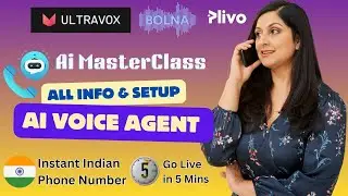AI Voice Calling Agent Setup Masterclass : All info - India - 5min Setup - Ultravox, bolna, sarvam