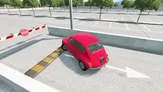 Cars vs Boom barriers - BeamNG.drive