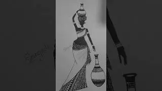 Beautiful African women art.#shorts #viralvideo #art #drawing #motivation #ytshorts #ytviral #video
