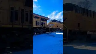LISTEN AT THE VROOM ON THESE MID DPUS ON THIS MEGA STACK! #trains #railway #unionpacificrailroad un