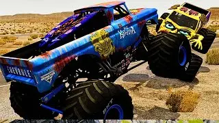 Racing to Disaster! Extreme Monster Truck Crashes Caught on Camera