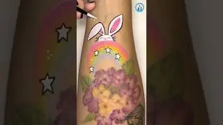🌈🐰 Rainbow Bunny ✨ #rainbow #bunny #facepaint