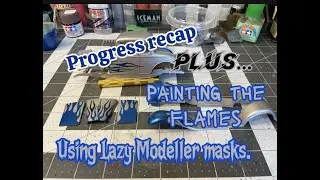 Progress recap, Plus painting the flames using Lazy Modeller masks.