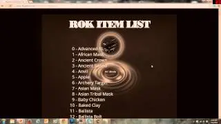Reign Of Kings (ROK) ITEM LIST ALPHA 18!!!