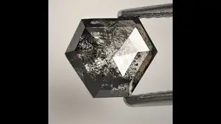 1.28 Ct Geometric Shape Natural loose Diamond Salt and Pepper 6.54 mm x 7.69 mm x 2.61 mm, SJ70/34