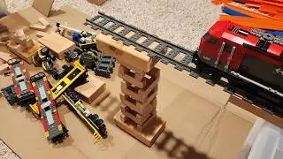 Slow Motion Lego Train Bridge Crash Compalation