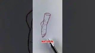 Extreme Foot Art Challenge &ndash; Can You Draw This? #art #shorts #foryou sl#tutorial #satisfying #sketch