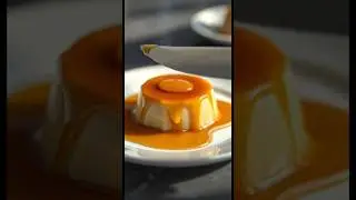 Ultra-Slow Knife Cut in Wobbly Caramel Pudding 🍮 | Satisfying ASMR (No Talk) #asmr #cakecutting