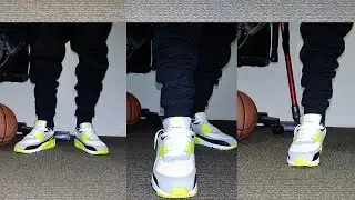 Nike air max 90 og volt on feet
