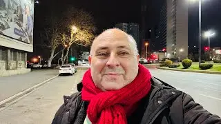 Тбилиси. Сабуртало-проспект Церетели- проспект Агмашенебели- набережная. Мокрый снег в городе.