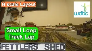 128. BNSF 722 Warbonnet Pushes N Scale Camera Car &ndash; Small Loop Track Lap (30/10/2025)