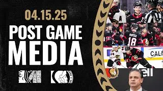 Drake Batherson, Tim St&uuml;tzle, Dylan Cozens, and Travis Green Postgame Media vs CHI