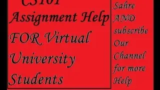 CS101 Assignment Solution Help For students Part 1