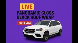 🔴 Panoramic Roof Wrap Mercedes GLS 580 #shorts #live #panoramic #gloss #black #roof #wrap #mercedes