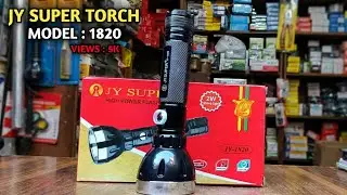 JY SUPER JY-1820 Rechargeable Torch 🔦 | 2W Strong Light | High Power Flashlight