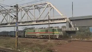 Green Monster Unleashed! WAG-9HC Hauling Heavy Loaded Goods Train// Jaypurna vlogs// Railfan #share 