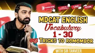 MDCAT/NUMS Vocabulary 1-30 According to PMDC's Syllabus Outline