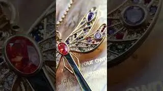 Necklace Golden Dragonfly Summer Brand New Fine Jewelry Europe 925