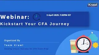 Recorded Webibar - Kick Start your CFA Program