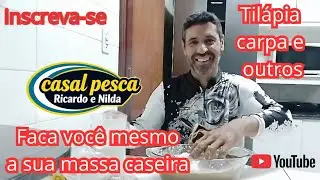 Massa para pesca de carpa tilápia pacu e outros #pesca #receitas#pescaria