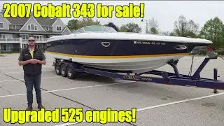2007 Cobalt 343 For Sale with upgraded 525 engines! Fully serviced and ready for the water!