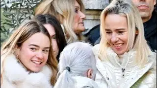 Obs&egrave;ques &Eacute;velyne Leclercq : sa fille et ses petite fille resplendissent lors de la c&eacute;r&eacute;monie 
