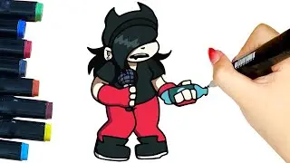 How to Draw ANNIE from Friday Night Funkin Mod - Annie fnf