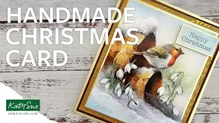 Robin Die Cut Decoupage Christmas Card