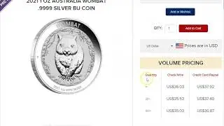 2021 1 oz Silver Australian Wombat Coin [New Series]