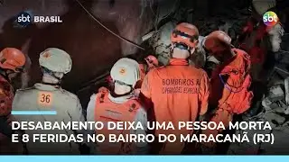 Mulher morre em desabamento no Rio; crian&ccedil;a &eacute; resgatada ap&oacute;s 5 horas soterrada | #SBTBrasil
