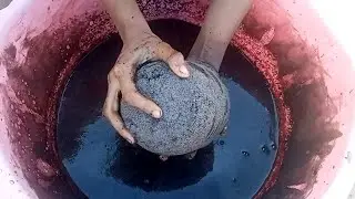 ASMR | Charcoal mini mugs shapes water 💦 crumbling | yummy paste play