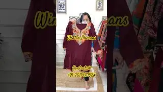 Pherans,Kashmiri pherans,wiinter wear collection,woolen kurtis #kashmiripheran    #winterwear