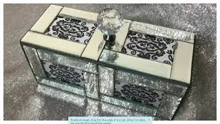 DOLLAR TREE DIY MIRROR FRAME GLAM KEEPSAKE/JEWELRY BOX