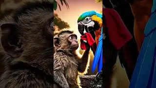 सच्चा दोस्त उड़ान भराता है 🦜 | Emotional Jungle Adventure #shorts #shortfilm #bestdeals #monkey