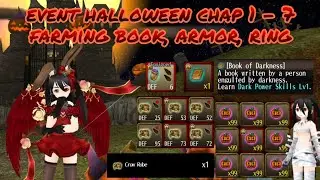 toram online - event halloween chapter 1 - 7 farming pumpkin, book, armor, & ring - yusagi