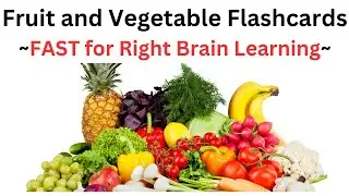 Fruit and Vegetable Flashcards ~FAST for Right Brain Learning~