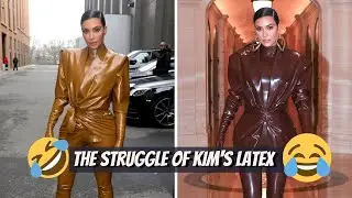 The Hilarious Struggle Behind Kim's Latex Look