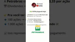 PETR4 pingando hoje! Dividendos caindo na conta