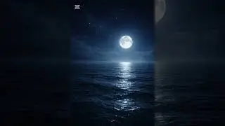 【深い夜の静けさ】Deep Harbor of Night｜不安が消える睡眠用BGM｜落ち着く夜の海と満月のサウンド