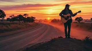 Sunset Trails and Golden Strings 🌅 | Country Blues Bliss 🎶 | Riding into the Twilight