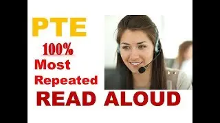 PTE Most Repeating Read Aloud with TIMER⏲️2019 Latest