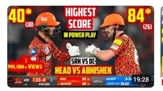 SRH vs DC || highest power play score in ipl history || #srhvsdc #highestscore #srh #dc