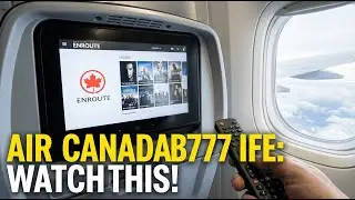 inflight entertainment system on Air Canada's Boeing 777
